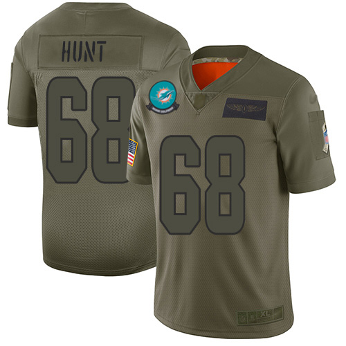 Nike Miami Dolphins #68 Robert Hunt Camo Youth Stitched NFL Limited 2019 Salute To Service Jersey->youth nfl jersey->Youth Jersey